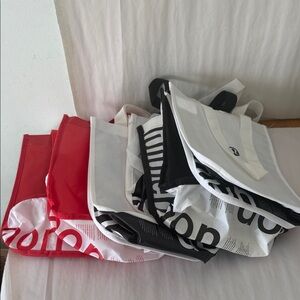 6 Lululemon  Reusable Athletica Red and Black Tote Collection